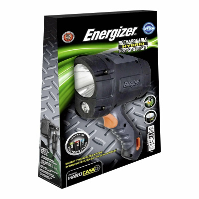Ручная фара-прожектор ENERGIZER Hard Case Pro Rech LED Spotlight 500 люмен, до 425 метров, 6 шт.хАА