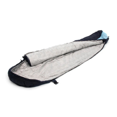 Спальный мешок-кокон "СЛЕДОПЫТ-Comfort" 230х80 см ± 5%, до 0С°, 3-ёх слойный, цв. темно-синий