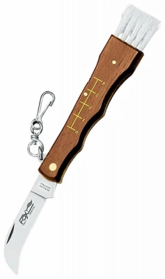 Нож грибника складной Fox F405 OL Mushrooms Knife сталь 420C, рукоять Олива, замок Slip Joint, клинок Satin