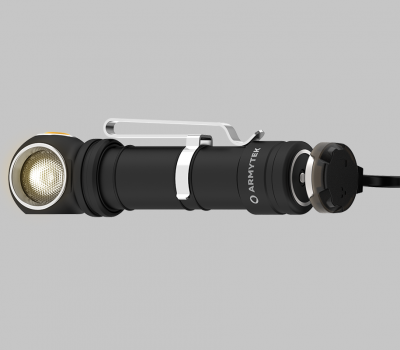 Фонарь налобный Armytek Wizard C2 Pro Max Magnet USB /Теплый / 3720 лм (113 метров) /TIR 110°:150°/чехол/1x21700 F06701W