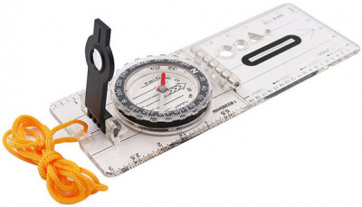 Компас планшетный "Следопыт", жидкостный с визиром и линейкой (PF-TCP-02)