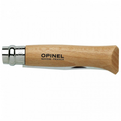 Нож хозяйственный Opinel 08 VRI - клинок 8 см, нержавеющая сталь Sandvik 12C27, рукоять бук, Viroblock (123080)