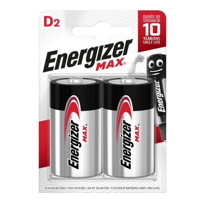 Батарейка щелочная ENERGIZER MAX D Alkaline 1,5V тип большой бочонок (D-LR20)
