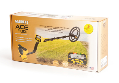Металлоискатель Garrett ACE 300i # 1141850 RUS - катушка 7''x10'', 5 режимов поиска.