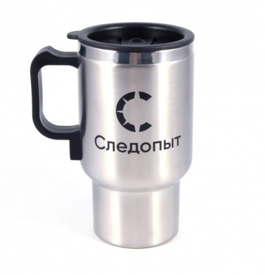 Автокружка "Следопыт" с подогревом от прикуривателя, 500 мл (PF-CWS-P20)