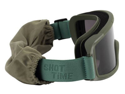 Маска стрелковая ShotTime Puma защитная зелёная, комплект с 3 линзами (GST-037-AG-K)