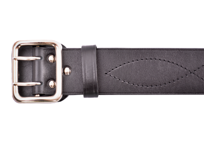 Ремень офицерский черный 50 мм кожа  (350-3)