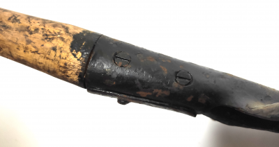 Лопата малая пехотная "образца ВОВ" с клеймом "1944,45" штампованное полотно, оригинал СССР 