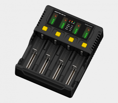 Зарядное устройство для аккумуляторных батарей Armytek Uni C4 Plug type C - универсал., до 4-ёх аккумуляторов, автоадаптер, до 2А.