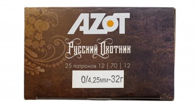 Патрон 12/70 №0  32 гр Русский охотник  Азот 