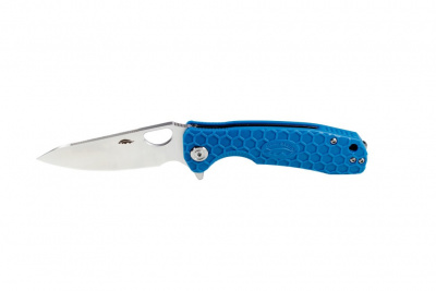 Нож складной Honey Badger Leaf Large сталь D2, рукоять голубая FRN (HB1383) 