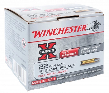 Патрон 22 WMR Winchester  FMJ  2,6 г  (150 шт.) Патрон 22 WMR Winchester  FMJ  2,6 г  (150 шт.)