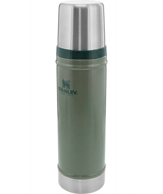 Термос STANLEY Classic 0.47L. Зеленая эмаль (15ч. -тепло/холод) (10-01228-072)