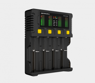 Зарядное устройство для аккумуляторных батарей Armytek Uni C4 Plug type C - универсал., до 4-ёх аккумуляторов, автоадаптер, до 2А.