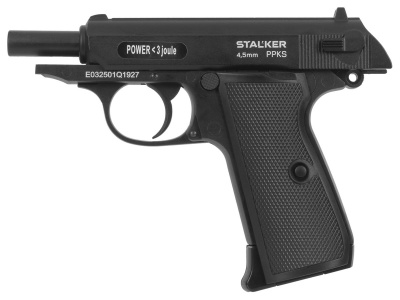 Пистолет пневматический Stalker PPKS (Walther PPK/S) кал.4,5 мм, металл, 90 м/с, Blowback (ST-21062P)