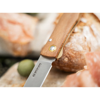 Нож складной Boker 01BP0048 Rusticus сталь 420, рукоять дерево, замок Liner-Lock, клинок Satin