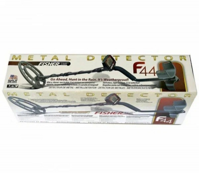 Металлоискатель Fisher F44 катушка 4''DD', 5 режимов, 7,69 кГц, 2хАА, обнаружение монеты до 27 см