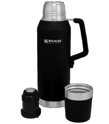 Термос STANLEY Master 1.3L. Чёрный (40ч. - тепло, 35ч. - холод, 160ч. - лёд) (10-02659-015)