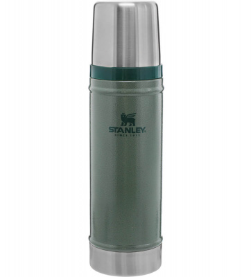 Термос STANLEY Classic 0.47L. Зеленая эмаль (15ч. -тепло/холод) (10-01228-072)