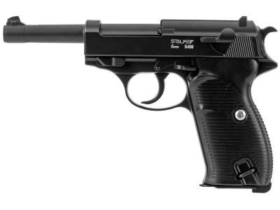 Пистолет страйкбольный Stalker SA38 Spring (Walther P38) кал.6 мм, металл, до 80 м/с (SA-3307138)