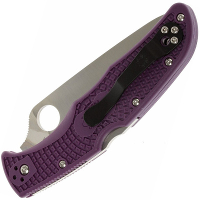 Нож складной Spyderco Endura 4 Lockback Purple C10FPPR сталь VG-10, рукоять фиолетовый FRN