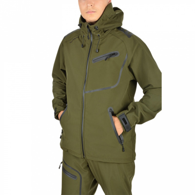 Костюм демисезонный "Сапсан I" из мембранной ткани softshell, хаки (98161-6)