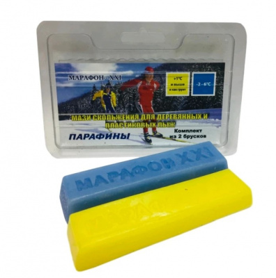 Парафины скольжения для лыж "Марафон-XXI" Ж-С +1°C и выше и -3°C до -7°C (2 бруска по 40 гр.)