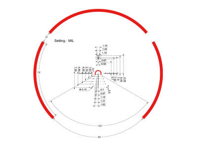 Прицел Vector Optics Constantine 1-8x24 RAR FFP, сетка VCO-1 Mil, кольца 30 мм, азотонаполненный, красная подсветка (SCFF-60)