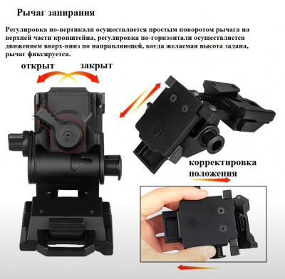 Кронштейн L4G24 крепления ПНВ на тактический шлем MICH, PASCGT, OpsCore 