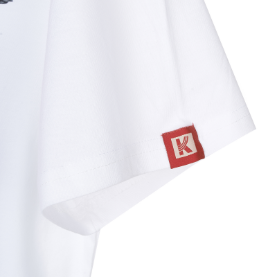 Футболка с принтом "100 лет Калашникову"; белая; размер L (ОТК001444)