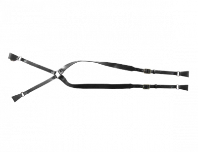 Портупея казачья (2)  кожа, цвет черный (150020033)