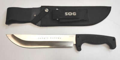 Мачете SOG F15-N Jungle Canopy сталь 8Cr13MoV, рукоять Кратон, длина клинка 24 см