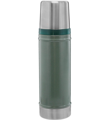 Термос STANLEY Classic 0.47L. Зеленая эмаль (15ч. -тепло/холод) (10-01228-072)
