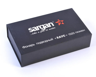 Фонарь подводный SARGAN "ХАУС" 1500 люмен, Белый свет, погружение до 100 метров, 2 шт.х18650 Li-Ion